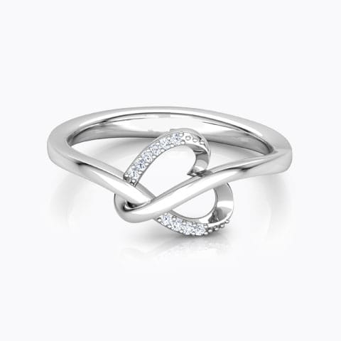 Zita Heart Knot Diamond Ring Zita Heart Knot Diamond Ring