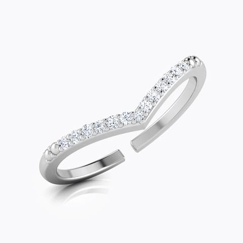 Curved Diamond Midi Ring