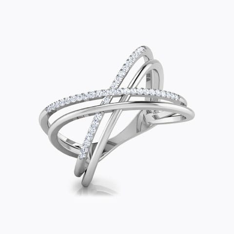 Parallel Criss Cross Diamond Ring Parallel Criss Cross Diamond Ring