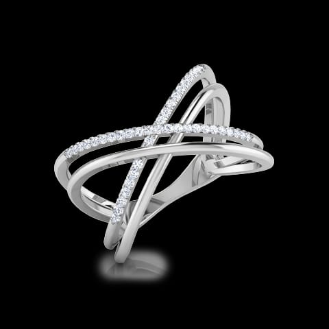 Parallel Criss Cross Diamond Ring Parallel Criss Cross Diamond Ring