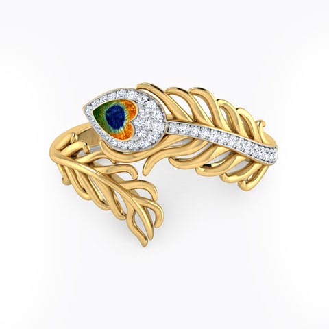 Peacock Feather Diamond Ring Peacock Feather Diamond Ring