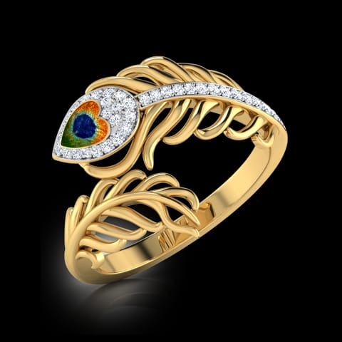 Peacock Feather Diamond Ring Peacock Feather Diamond Ring