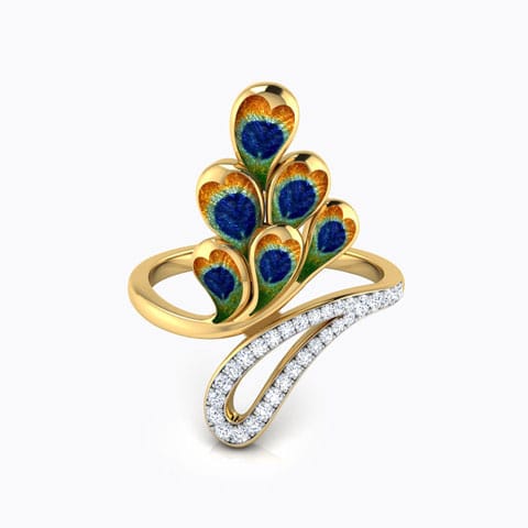 Crown Peacock Diamond Ring Crown Peacock Diamond Ring