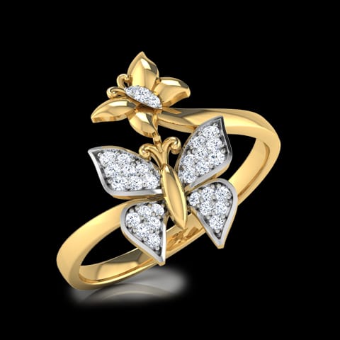 Butterfly Swarm Diamond Ring