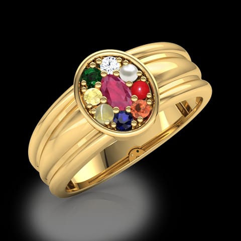 Mahesh Navratna Diamond Ring for Him