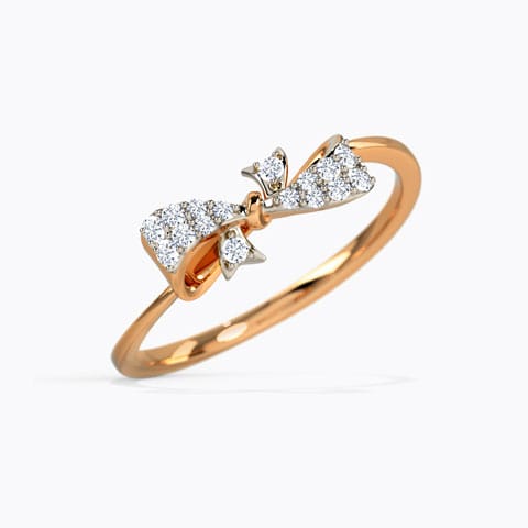 Elegant Bow Diamond Ring