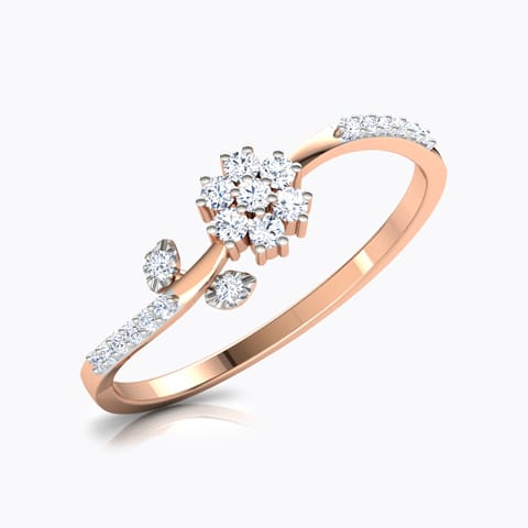 Floret Leaf Diamond Ring