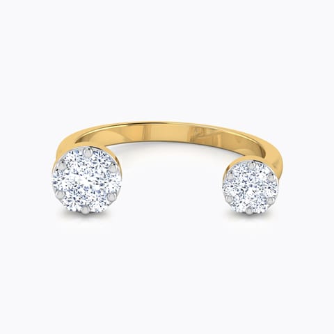 Duo Cluster Open Diamond Ring Duo Cluster Open Diamond Ring