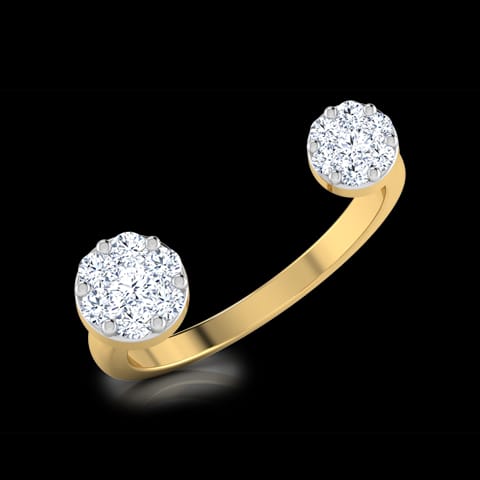 Duo Cluster Open Diamond Ring Duo Cluster Open Diamond Ring