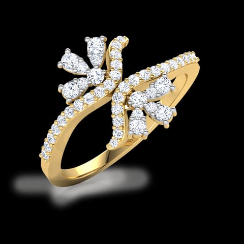 Split Floret Diamond Ring Split Floret Diamond Ring