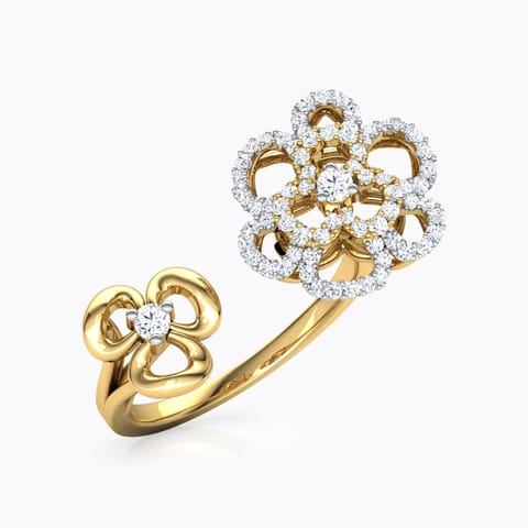 Duet Flower Diamond Ring Duet Flower Diamond Ring