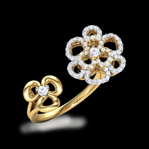 Duet Flower Diamond Ring Duet Flower Diamond Ring