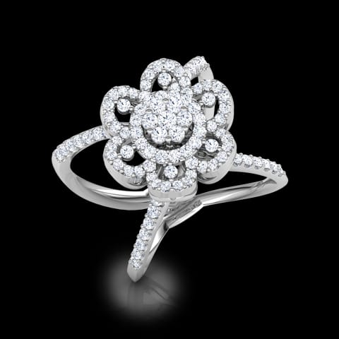 Blossom Wide Diamond Ring