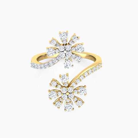 Duo Floweret Diamond Ring Duo Floweret Diamond Ring