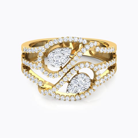 Enclosed Drop Diamond Ring