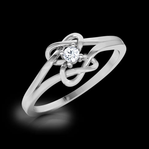 Shining Knot Promise Diamond Ring