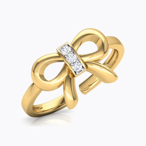 Lucid Bow Diamond Midi Ring