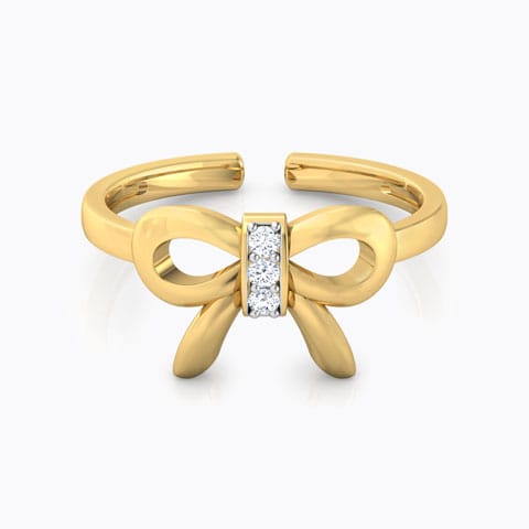 Lucid Bow Diamond Midi Ring
