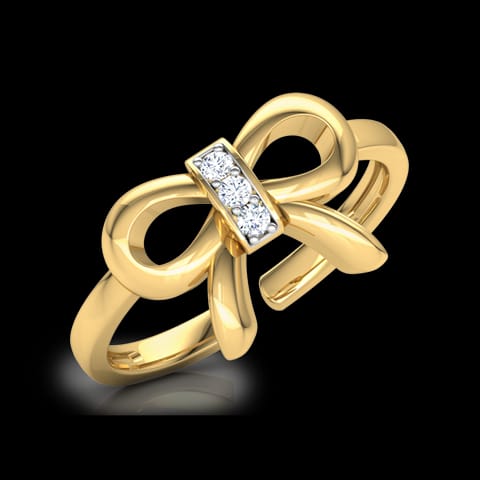 Lucid Bow Diamond Midi Ring