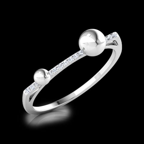 Drops Linear Diamond Ring