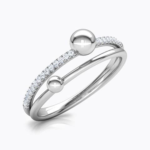 Dewdrops Linear Diamond Ring