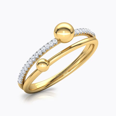 Dewdrops Linear Diamond Ring