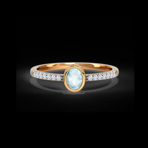Topaz Ovate Diamond Ring