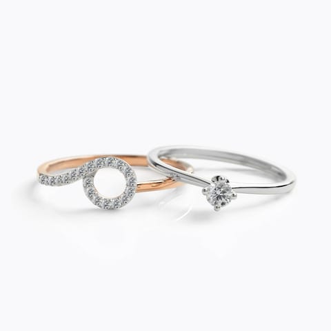 Curvature Twin Diamond Rings