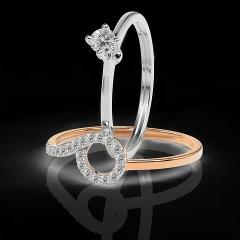 Curvature Twin Diamond Rings