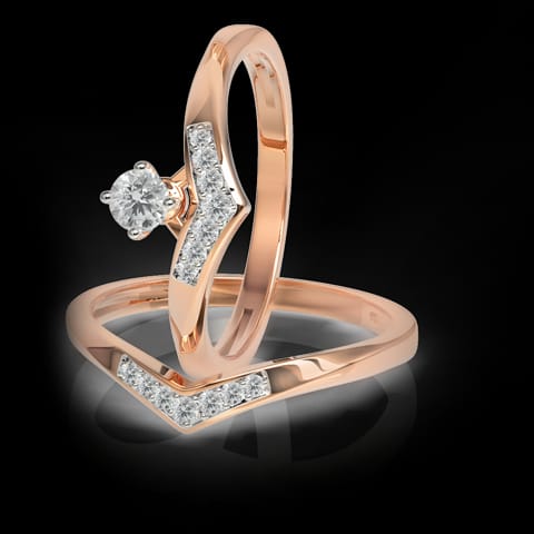 Edgy Twin Diamond Rings Edgy Twin Diamond Rings