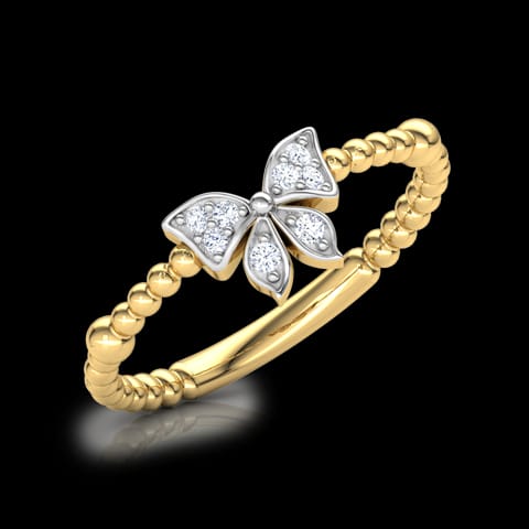 Diamond Butterfly Ring