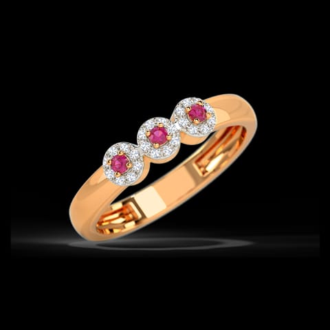 Trio Halo Gemstone Band Trio Halo Gemstone Band
