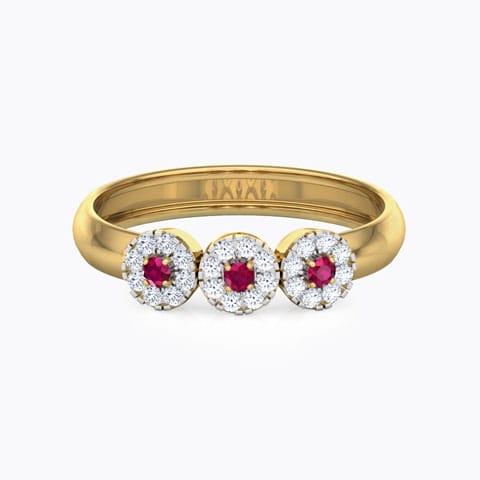 Trio Halo Gemstone Band Trio Halo Gemstone Band