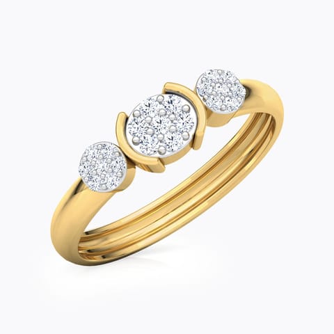 Trio Cluster Diamond Band Trio Cluster Diamond Band