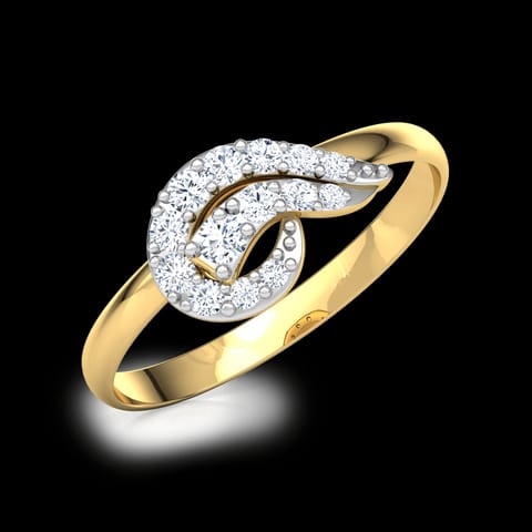 Modern Swerve Diamond Ring