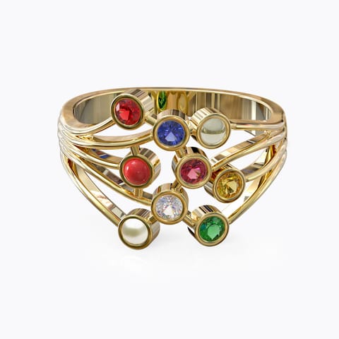 Scatter Navratna Diamond Ring