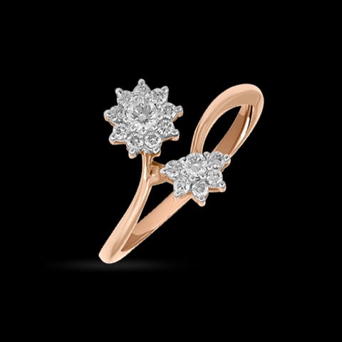Duo Gleaming Diamond Ring