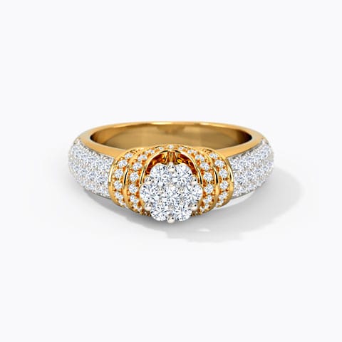 Cluster Crest Diamond Ring