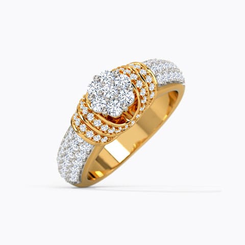 Cluster Crest Diamond Ring