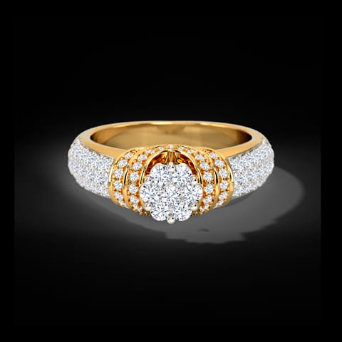 Cluster Crest Diamond Ring