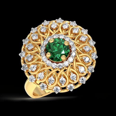 Ornate Cocktail Diamond Ring