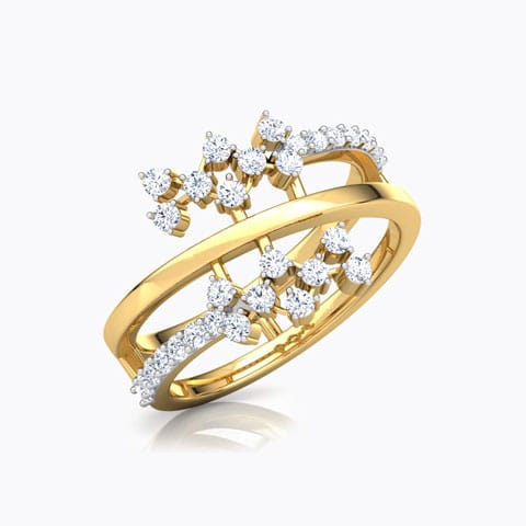 Curl Cluster Diamond Ring