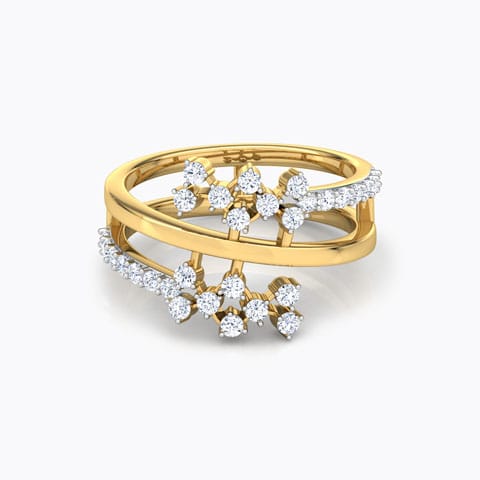 Curl Cluster Diamond Ring