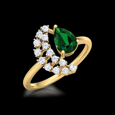 Crescent Cluster Diamond Ring Crescent Cluster Diamond Ring