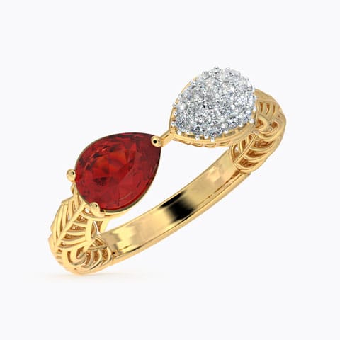 Pear Mesh Diamond Ring