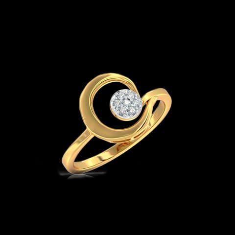 Scroll Cluster Diamond Ring