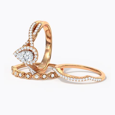 Shimmering Diamond Bridal Ring Set Shimmering Diamond Bridal Ring Set