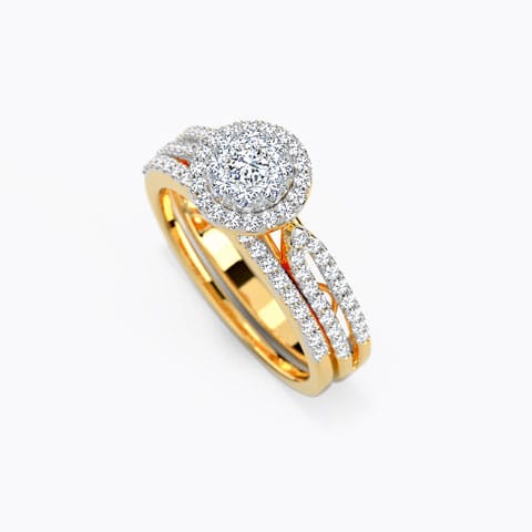 Radiating Diamond Bridal Ring Set Radiating Diamond Bridal Ring Set