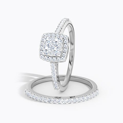 Flickering Diamond Bridal Ring Set Flickering Diamond Bridal Ring Set