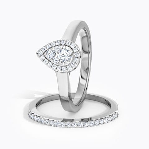 Shining Diamond Bridal Ring Set